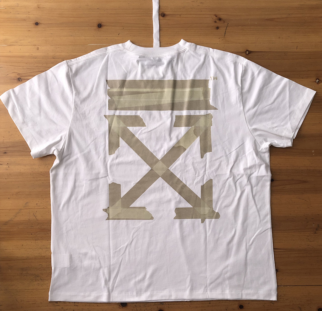 Off-White OW T-Shirt White Canvas Yellow Gum Strap Top, P20, Https://Item.Taobao.Com/Item.Htm?Ft=T&Id=