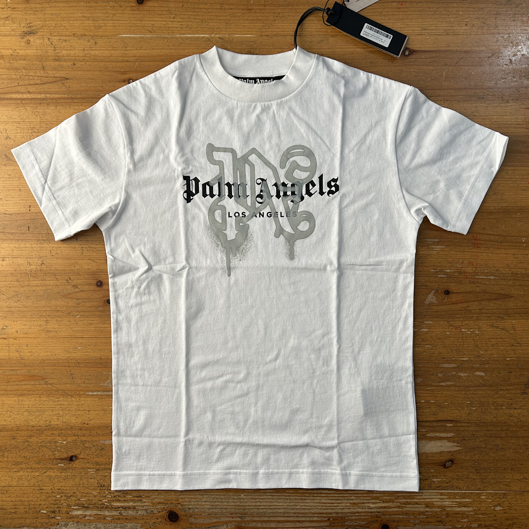 Palm Angels PA New Sprayed White Tshirt, P19, Https://Item.Taobao.Com/Item.Htm?Ft=T&Id= - Image 8
