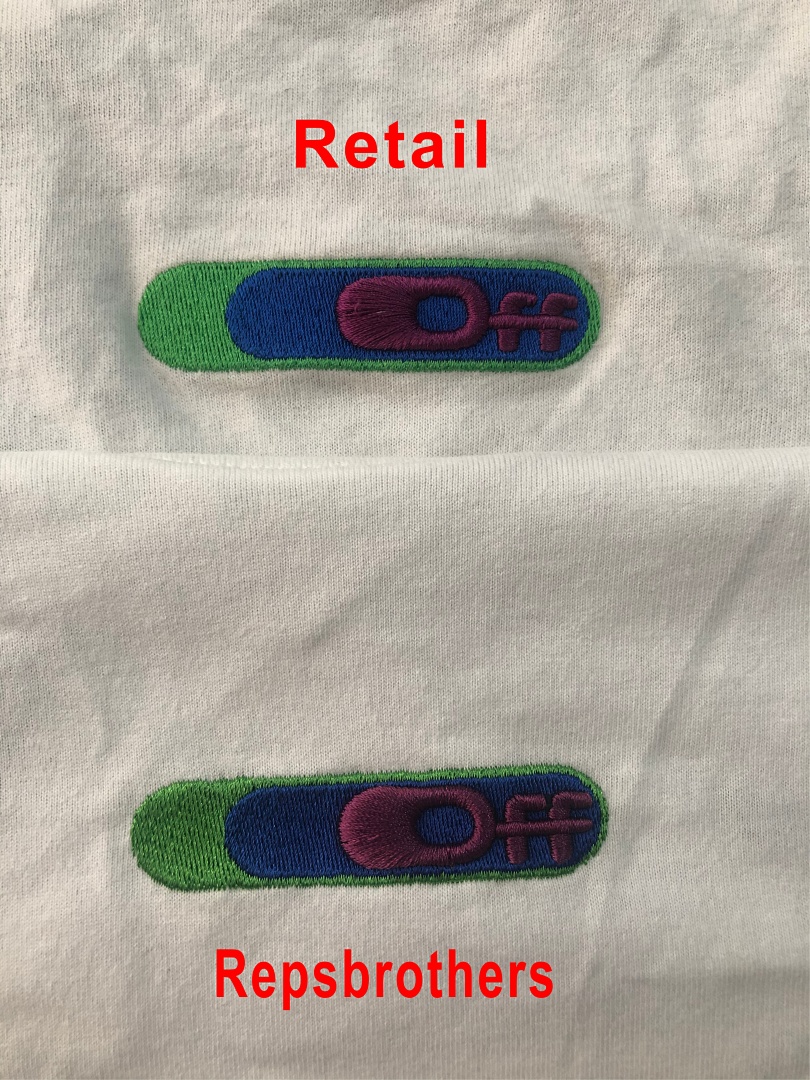 Off-White OW T-Shirt Oversize Fit Leaf Embroidered (White, P20, Https://Item.Taobao.Com/Item.Htm?Ft=T&Id=) - Image 4