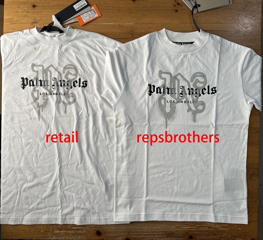 Palm Angels PA New Sprayed White Tshirt, P19, Https://Item.Taobao.Com/Item.Htm?Ft=T&Id= - Image 9