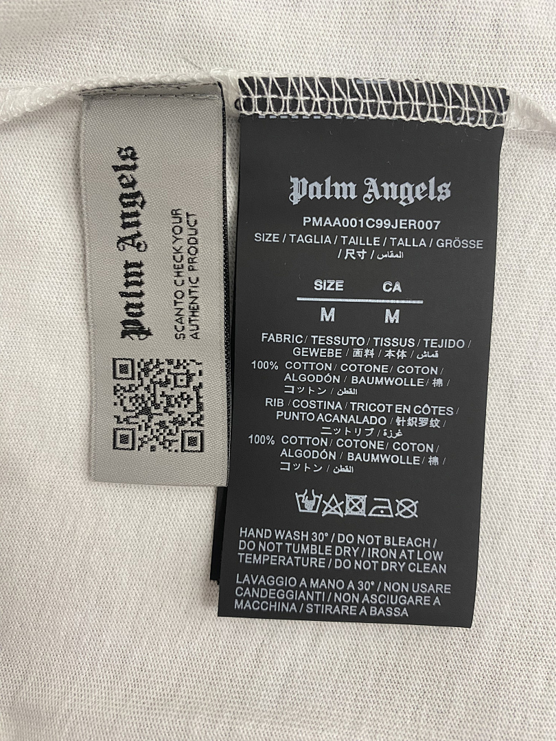 Palm Angels PA Sprayed White Tshirt, P19, Https://Item.Taobao.Com/Item.Htm?Ft=T&Id= - Image 5