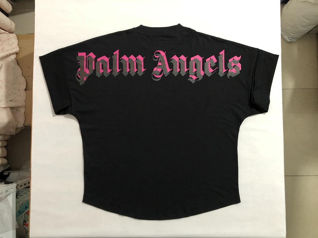 Palm Angels Letters Neckline Oversize Tshirt, P19, Https://Item.Taobao.Com/Item.Htm?Ft=T&Id= - Image 3