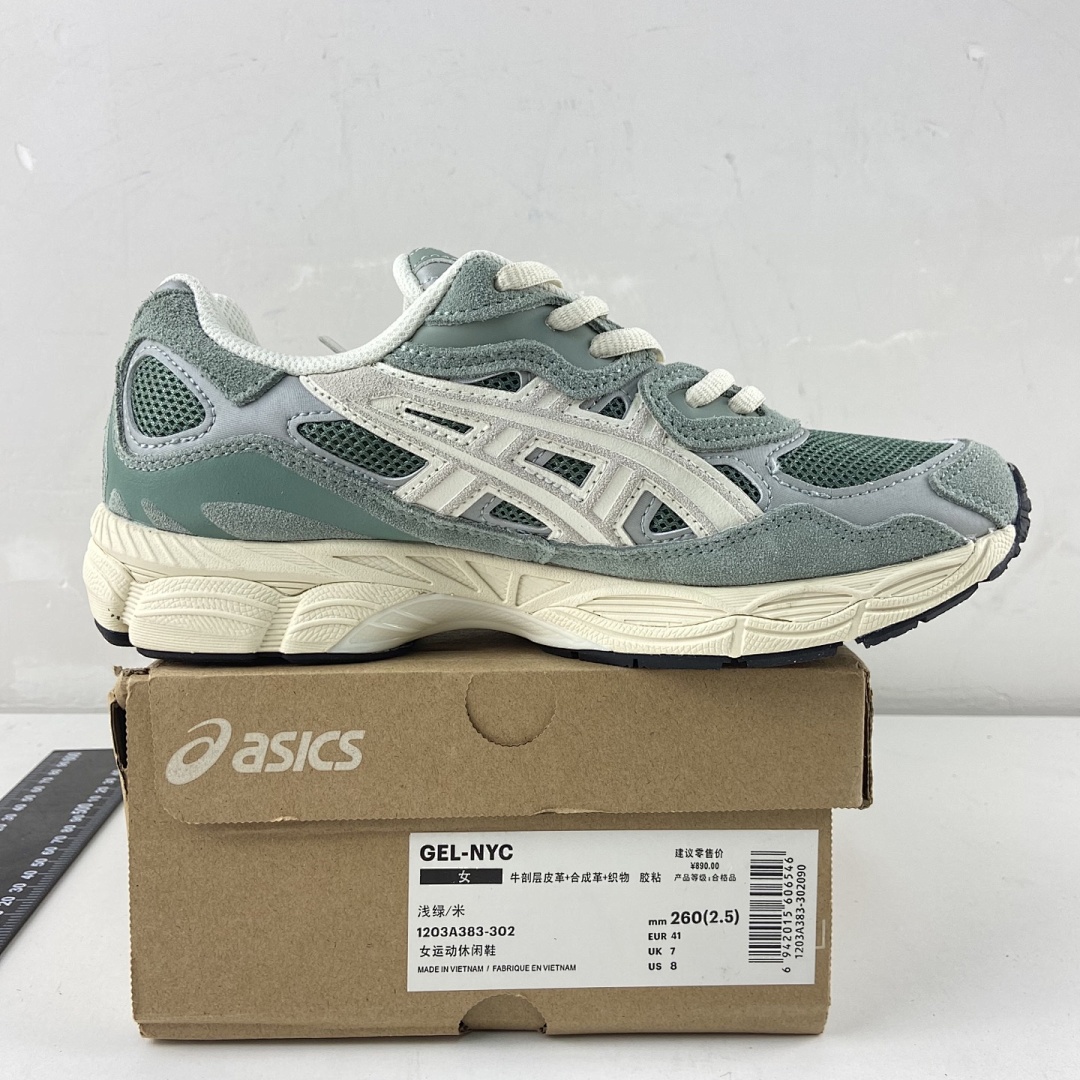 ASICS Gel-NYC Ivy Smoke Grey NYC (Light Green Cream) - Image 4