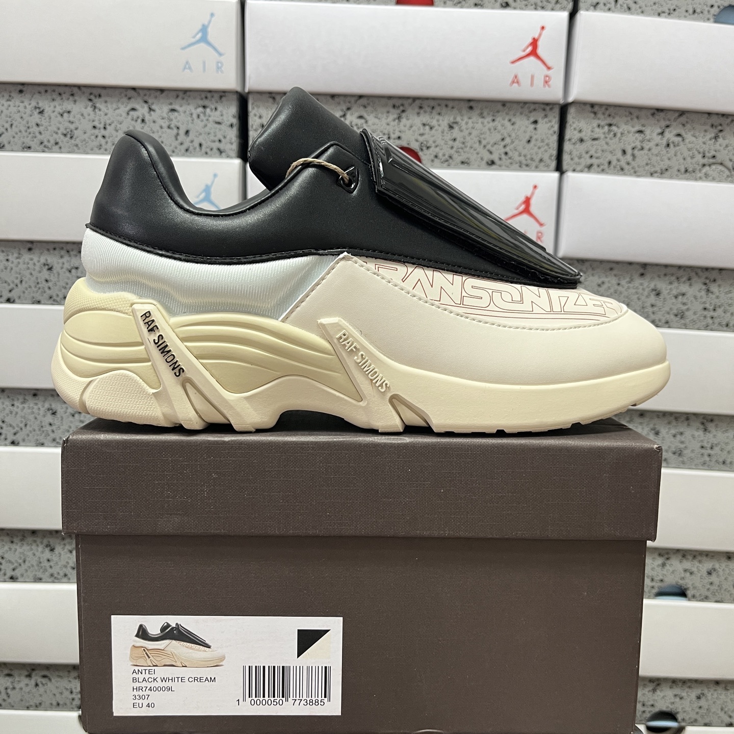On Running Raf Simons Antei Low Top (Black White Cream) - Image 10