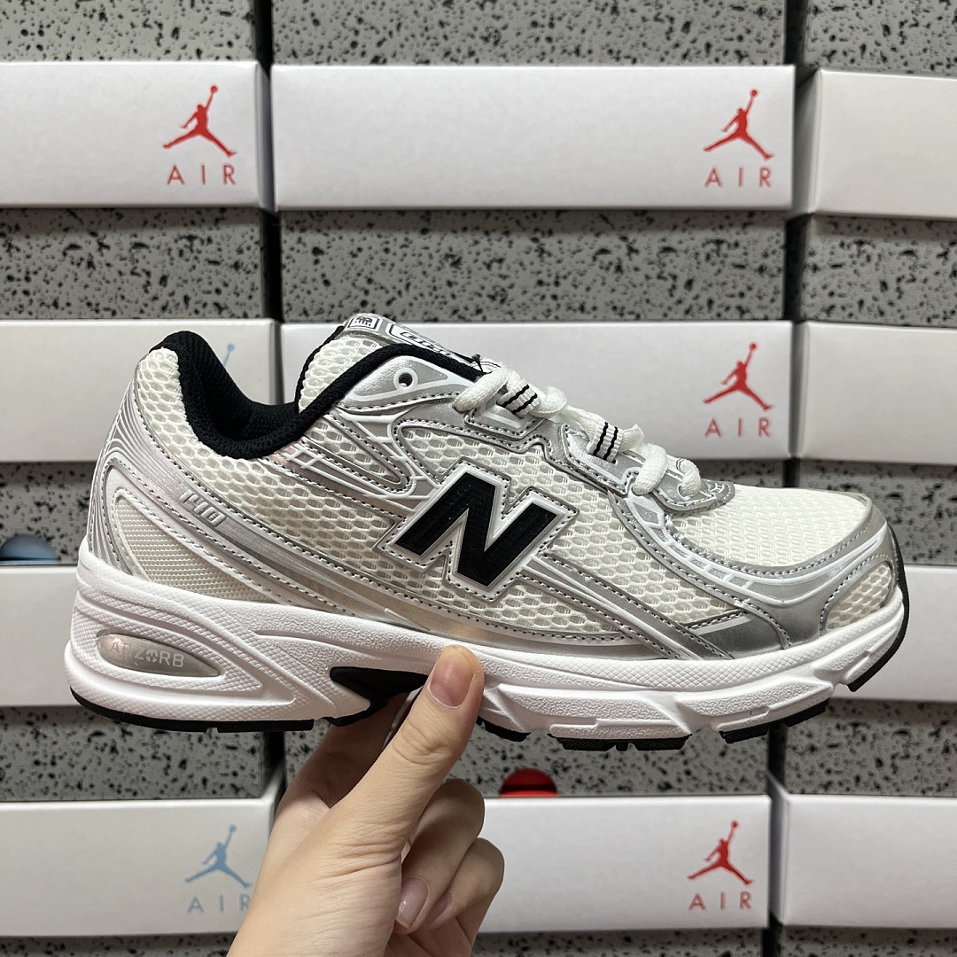 New Balance 740 (White Silver Metallic Navy) - Image 9