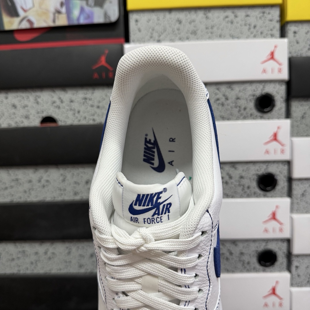 Nike Air Force 1 Low '07 LV8 (White Deep Royal Blue) - Image 9
