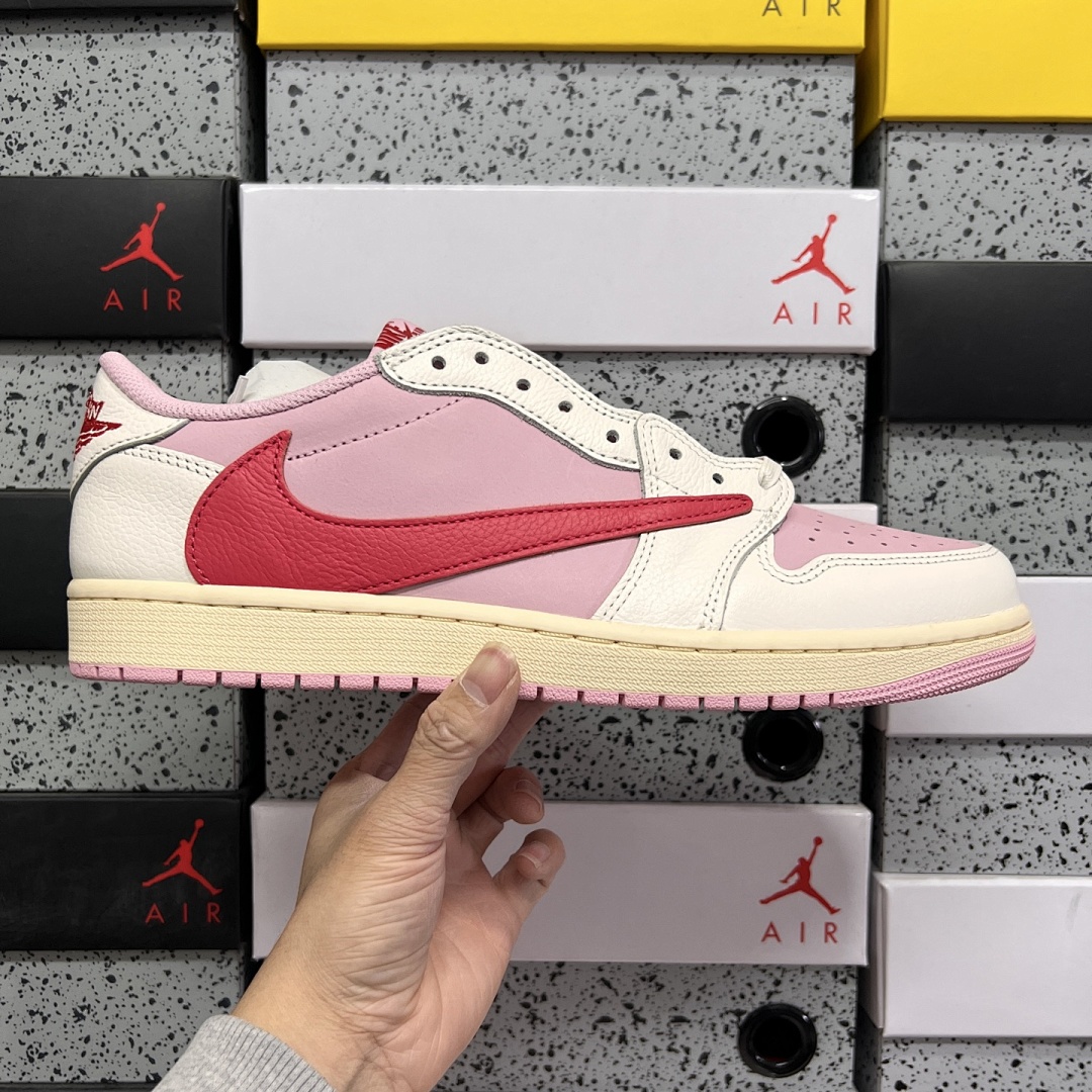 Nike Jordan 1 Retro Low OG SP Travis Scott Shy (Pink) - Image 9