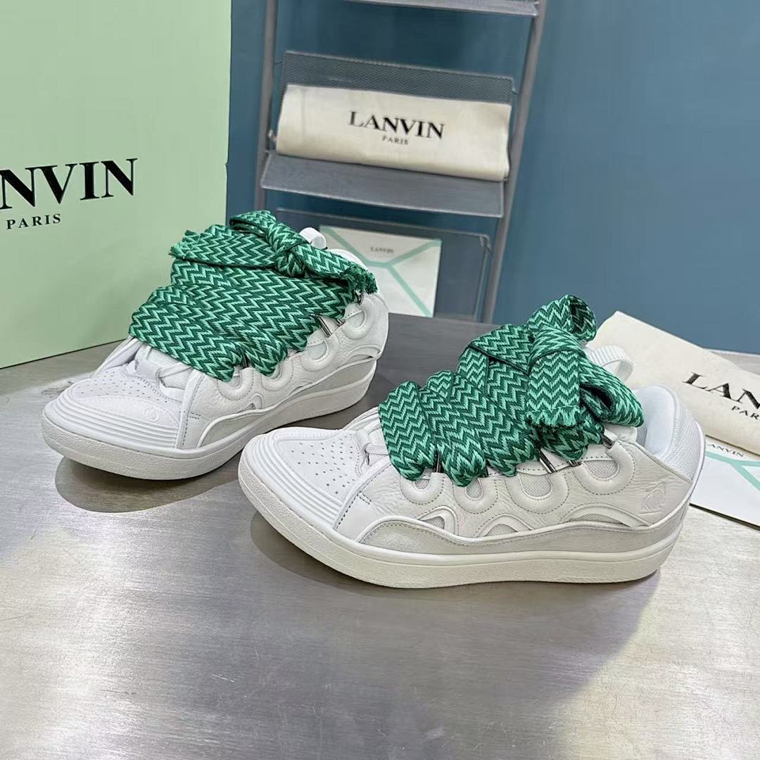 Lanvin FoShan Batch Lanvin Leather Curb Sneakers Three Generations - Image 4