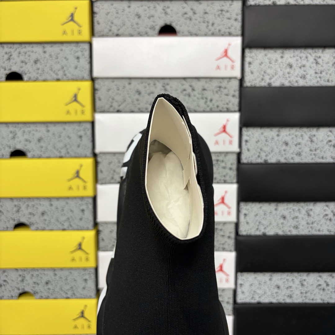 Balenciaga Speed Graffiti Trainers Black Socks - Image 7