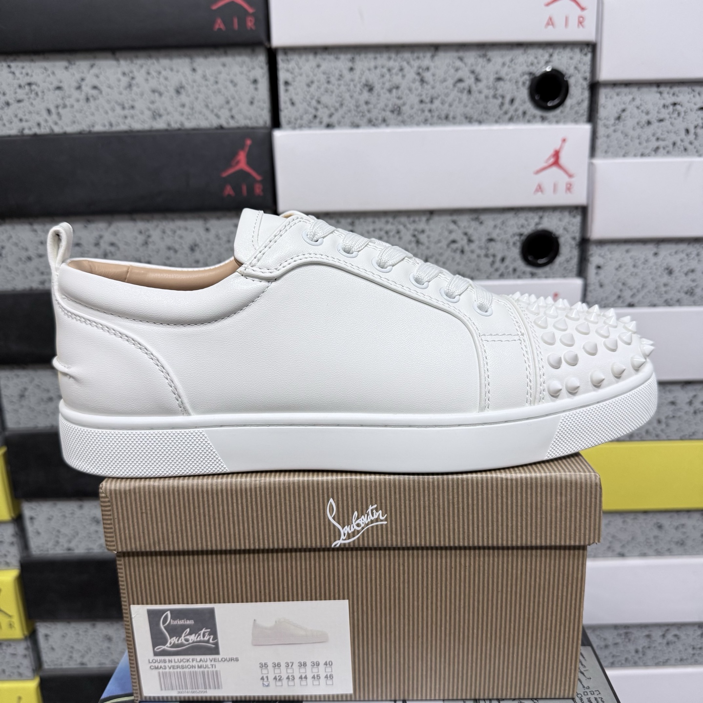 Christian Louboutin CL 32404223047 White Patent Stud - Image 10