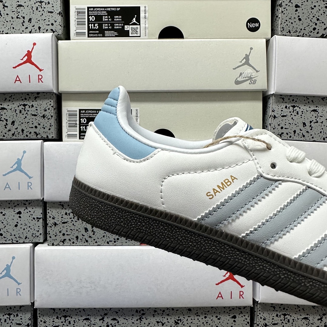 Adidas Samba OG White Halo Blue ID2055 - Image 6