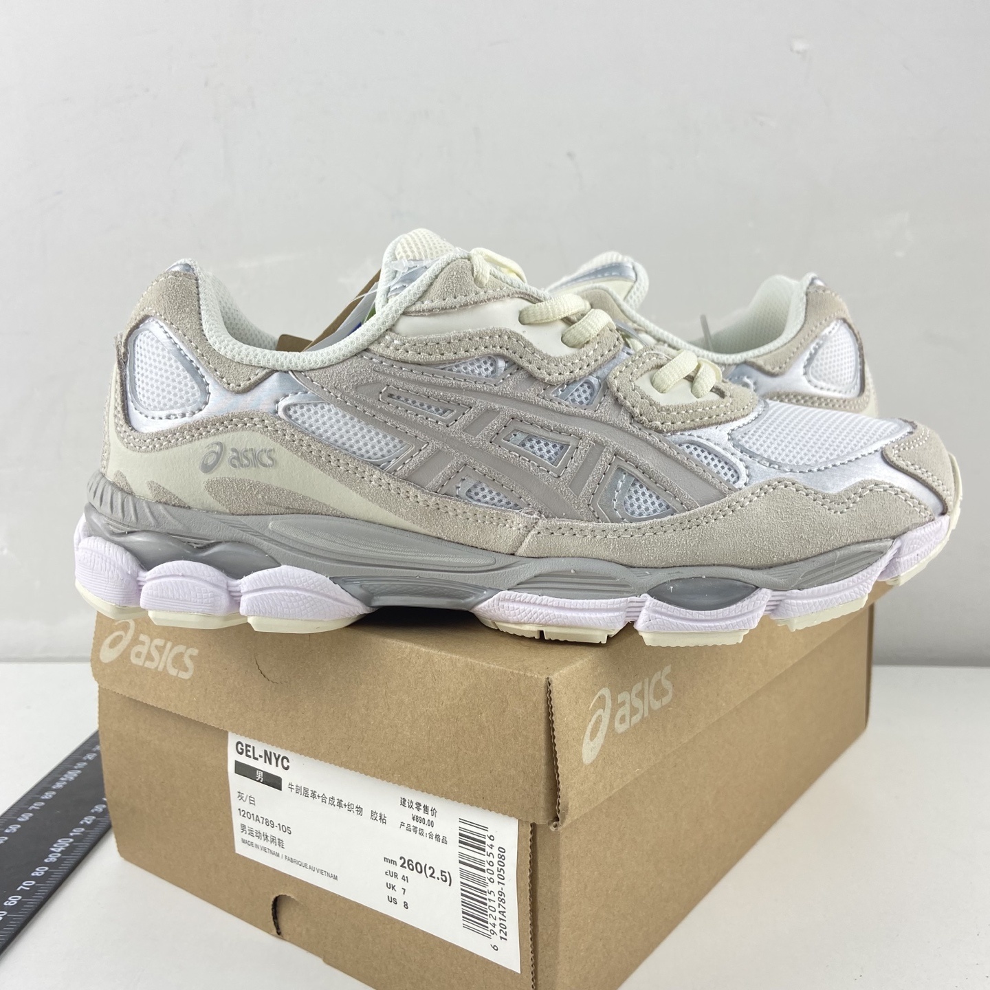 ASICS Gel-NYC White Oyster Grey NYC - Image 11