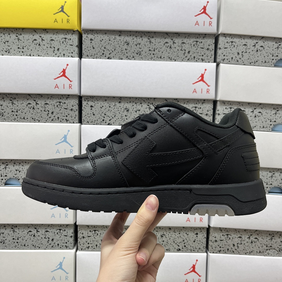 Off-White Out Of Office OOO Low Tops (Black White) - Image 3