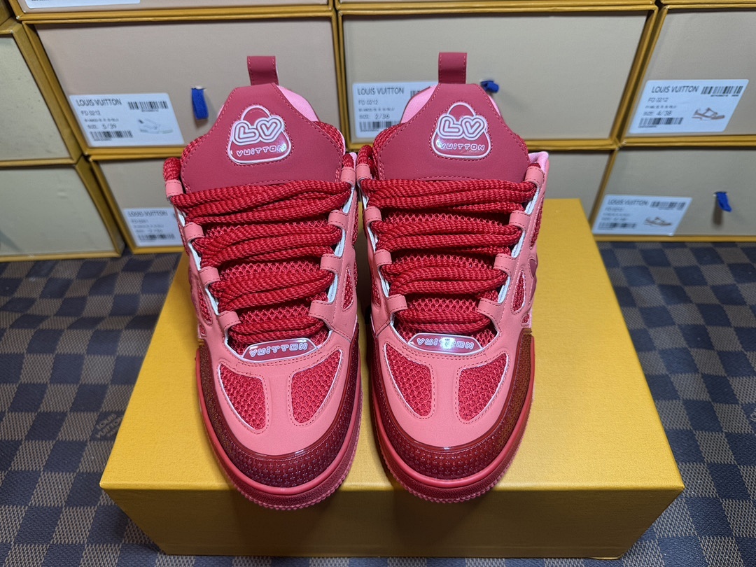 Louis Vuitton LV Skate Light Red Sneakers - Image 9