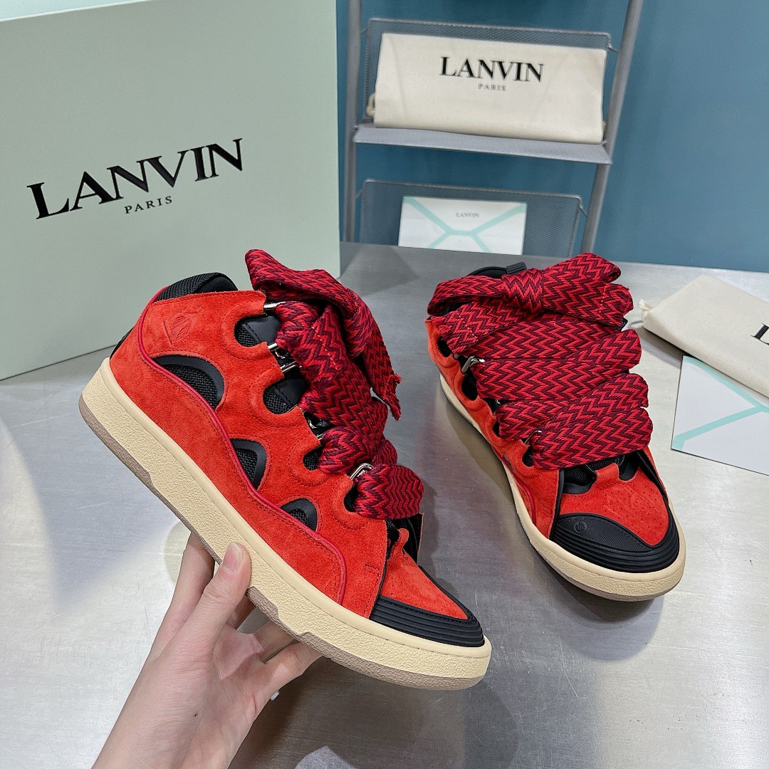 Lanvin FoShan Batch Lanvin Leather Curb Sneakers Three Generations - Image 3
