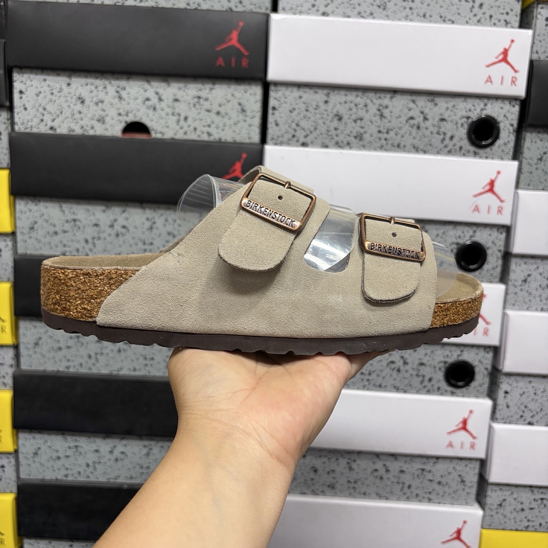 Birkenstock Birken Arizona Birkibuc 1022154 (Khaki) - Image 4