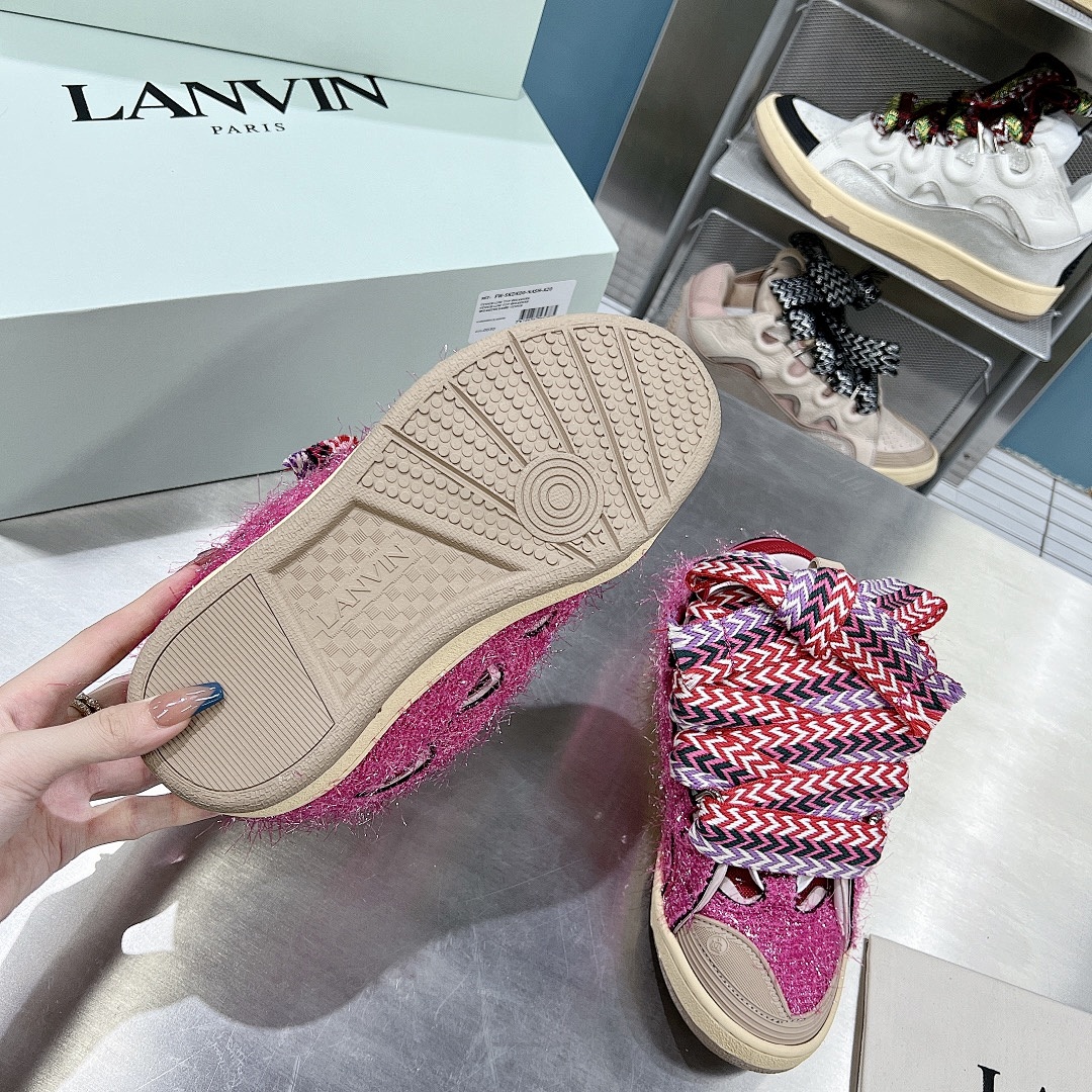 Lanvin FoShan Batch Lanvin Leather Curb Sneakers Three Generations - Image 36