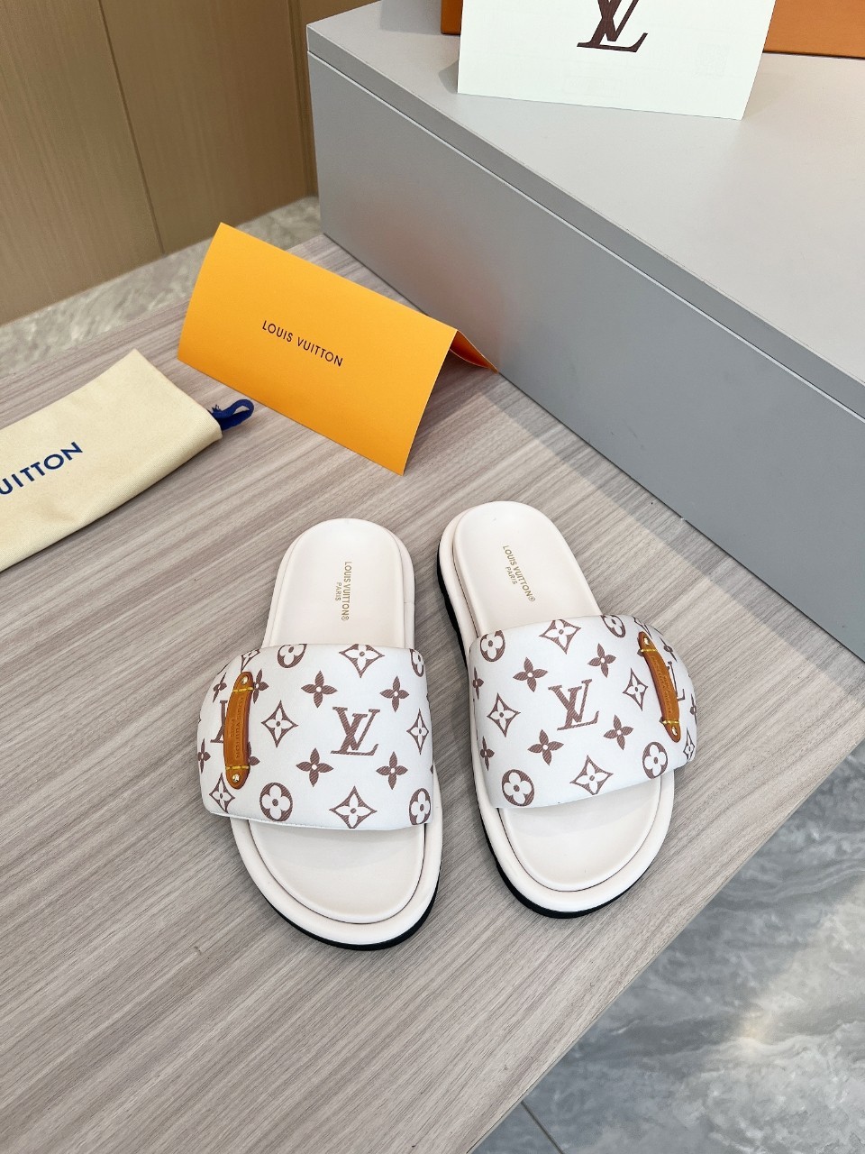 Louis Vuitton Velcro Slippers - Image 9