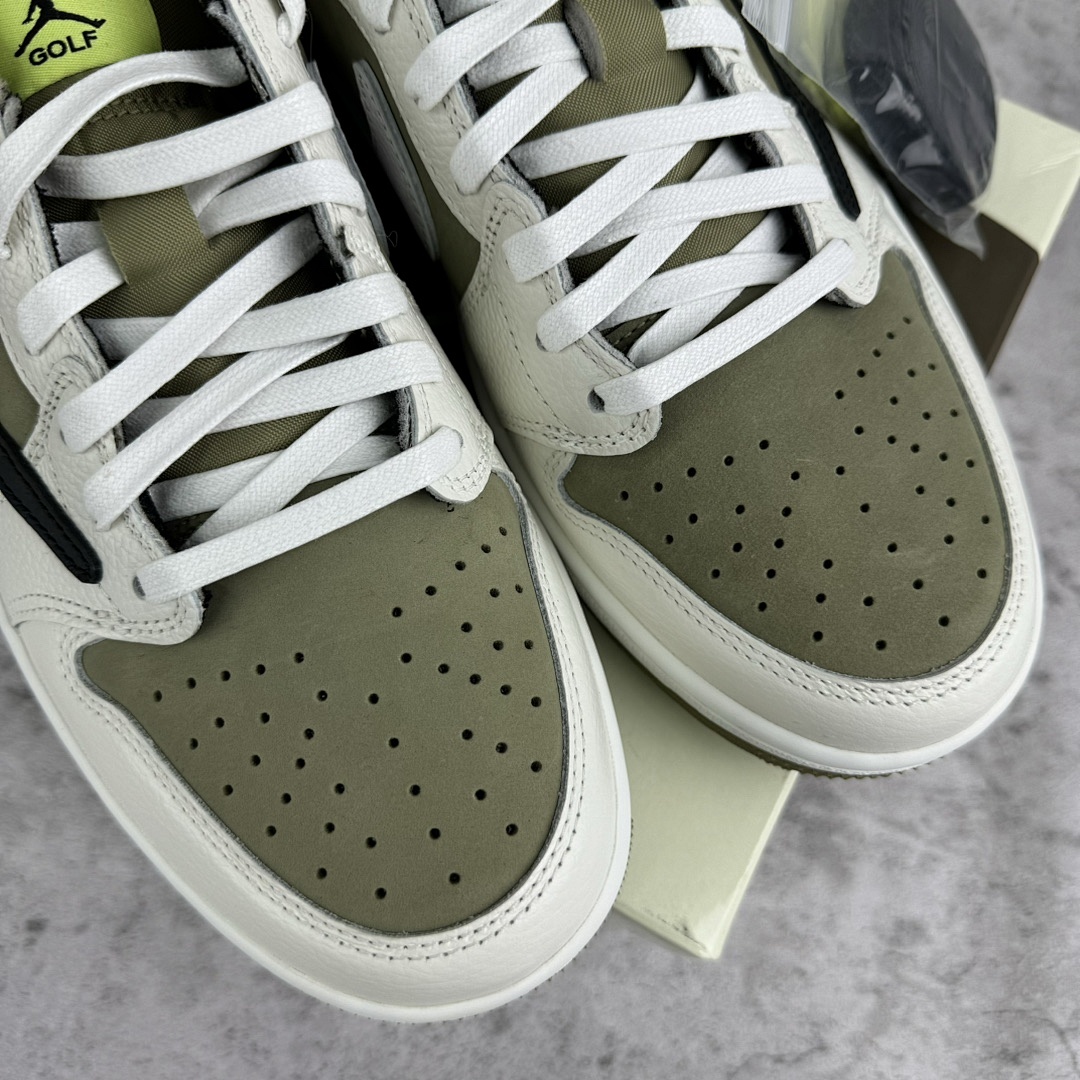 Chanel Jordan 1 Retro Low Golf Travis Scott Neutral (Olive) - Image 5