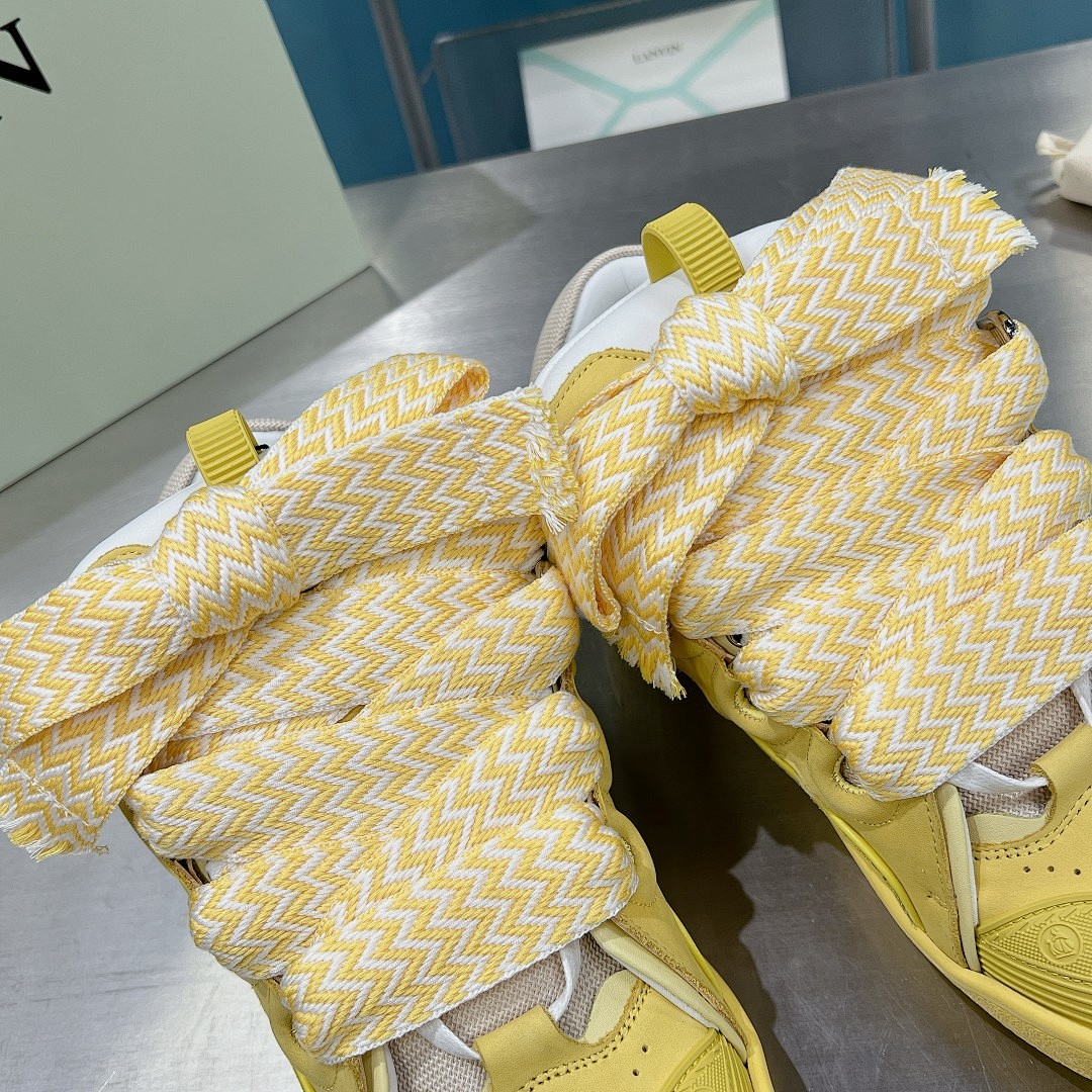 Lanvin FoShan Batch Lanvin Leather Curb Sneakers Three Generations - Image 2