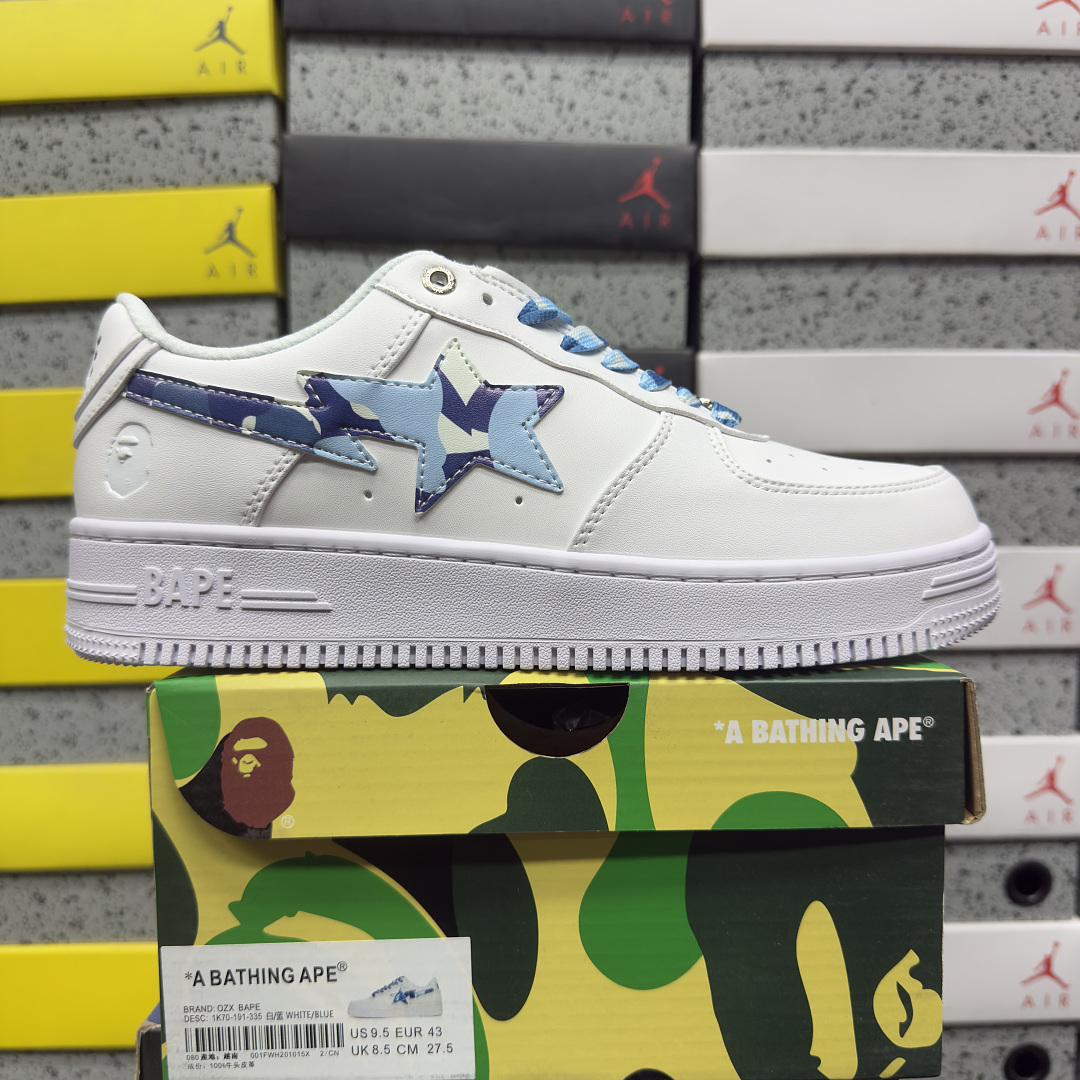Bape Sta Low 1K70-191-335 White / (Blue)