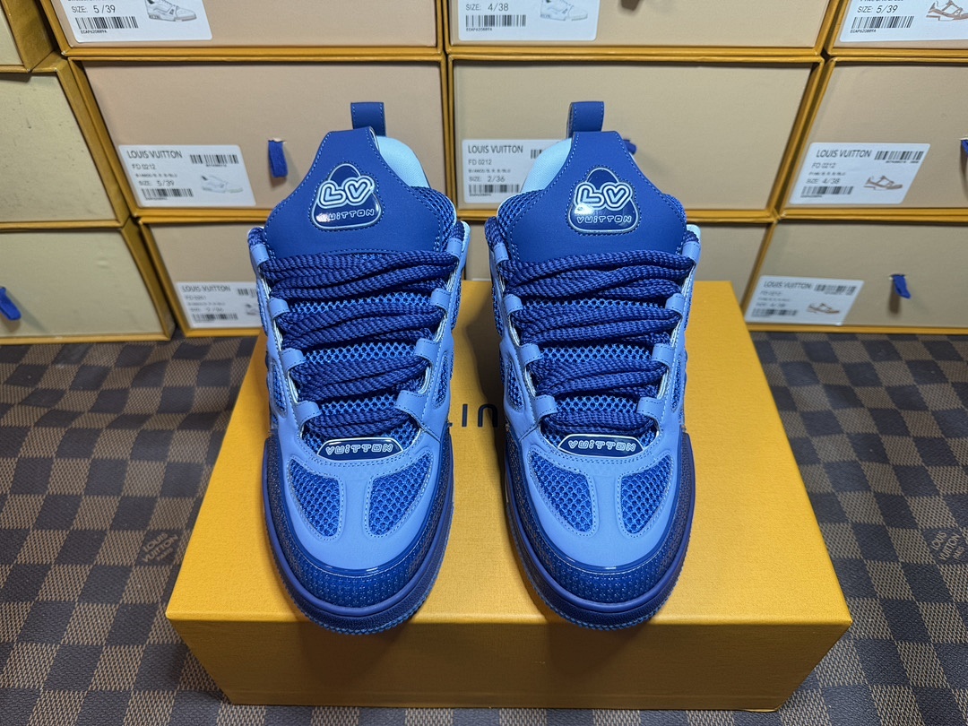 Louis Vuitton LV Skate Blue Sneakers - Image 9