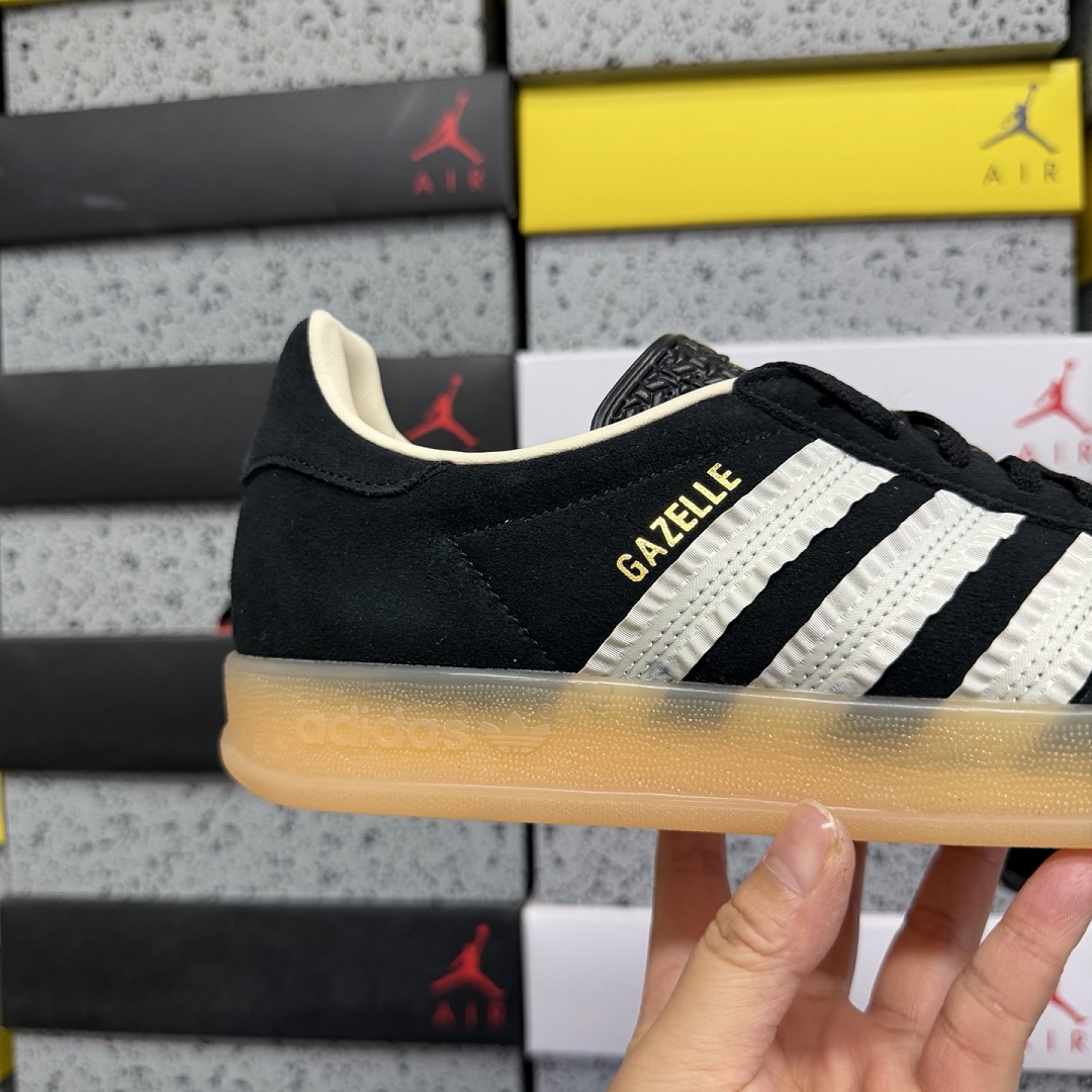Adidas Gazelle Indoor Core Black Cream White Gum JS1412 - Image 9