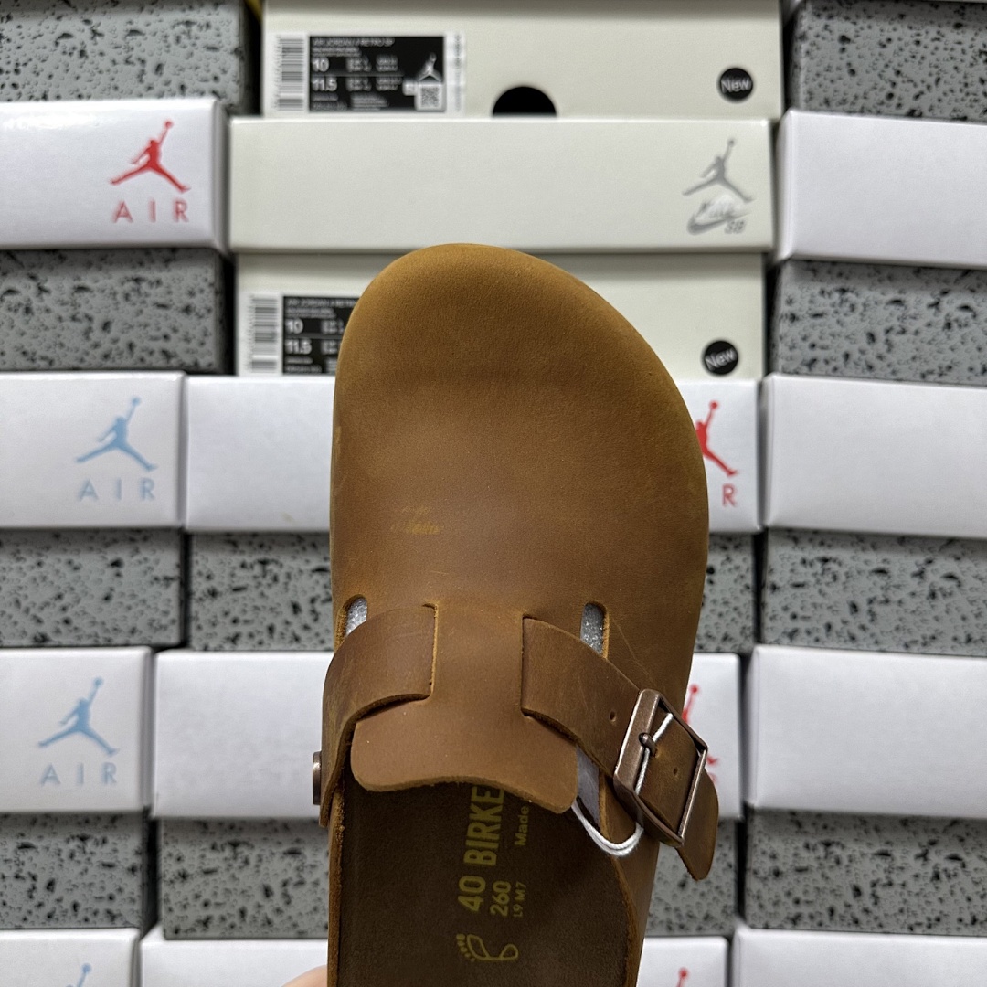 Birkenstock Birken Boston Soft Footbed Brown Leather - Image 6