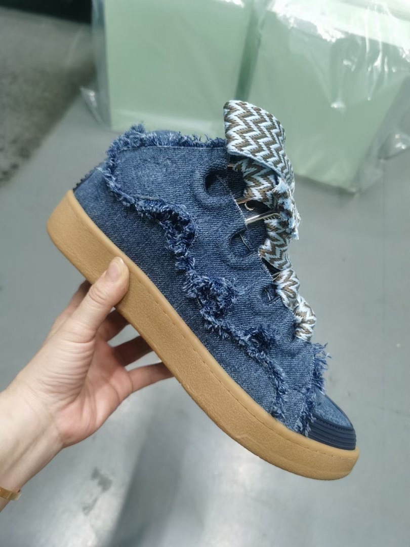 Lanvin FoShan Batch Lanvin Leather Curb Sneakers Three Generations - Image 8