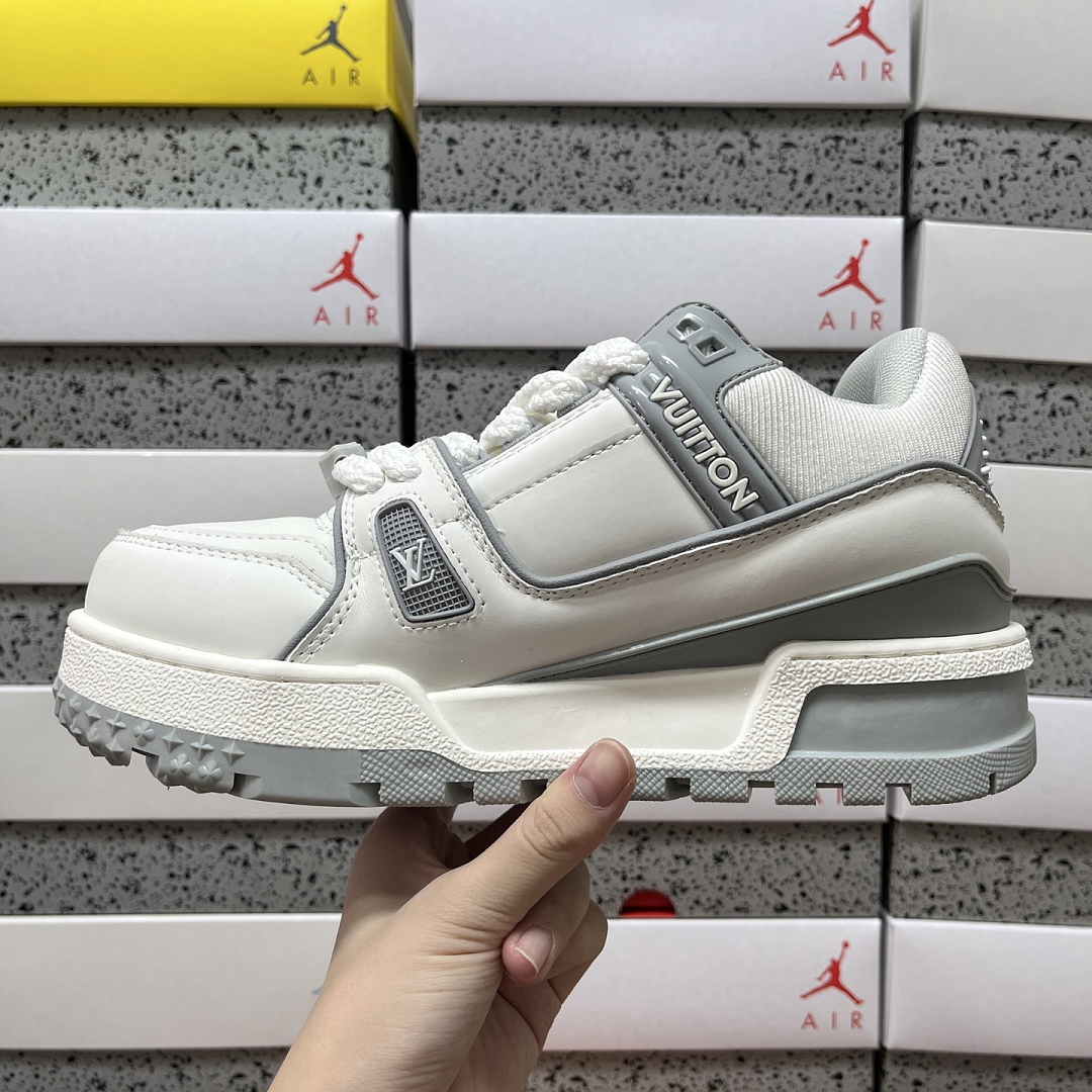 Louis Vuitton Trainer Maxi (White Grey) - Image 7