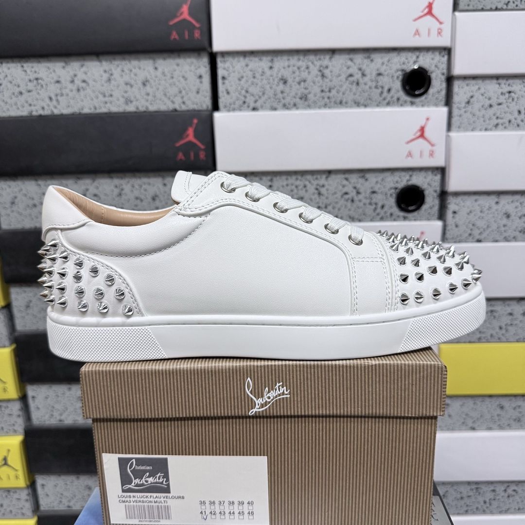 Christian Louboutin CL White Surface Stud
