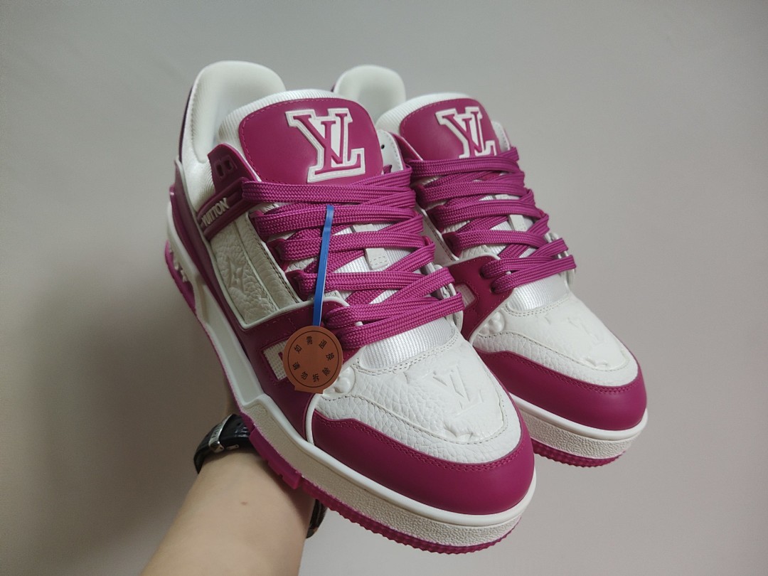 Louis Vuitton LV Trainer White Fuchsia - Image 8