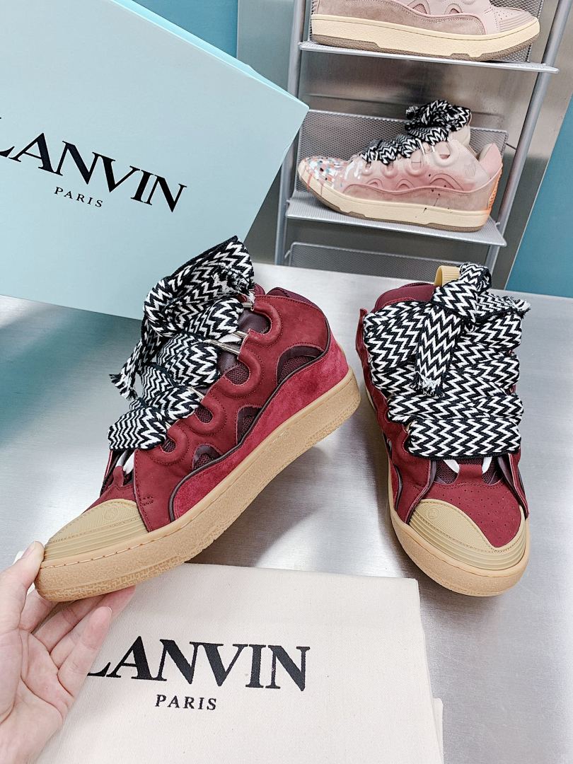 Lanvin FoShan Batch Lanvin Leather Curb Sneakers Three Generations - Image 22