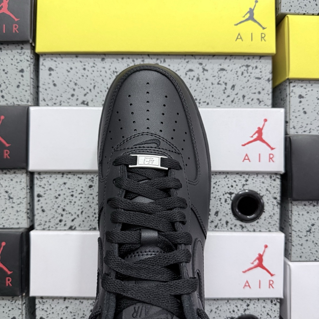 Nike Air Force 1 Low Supreme Black Sup - Image 9