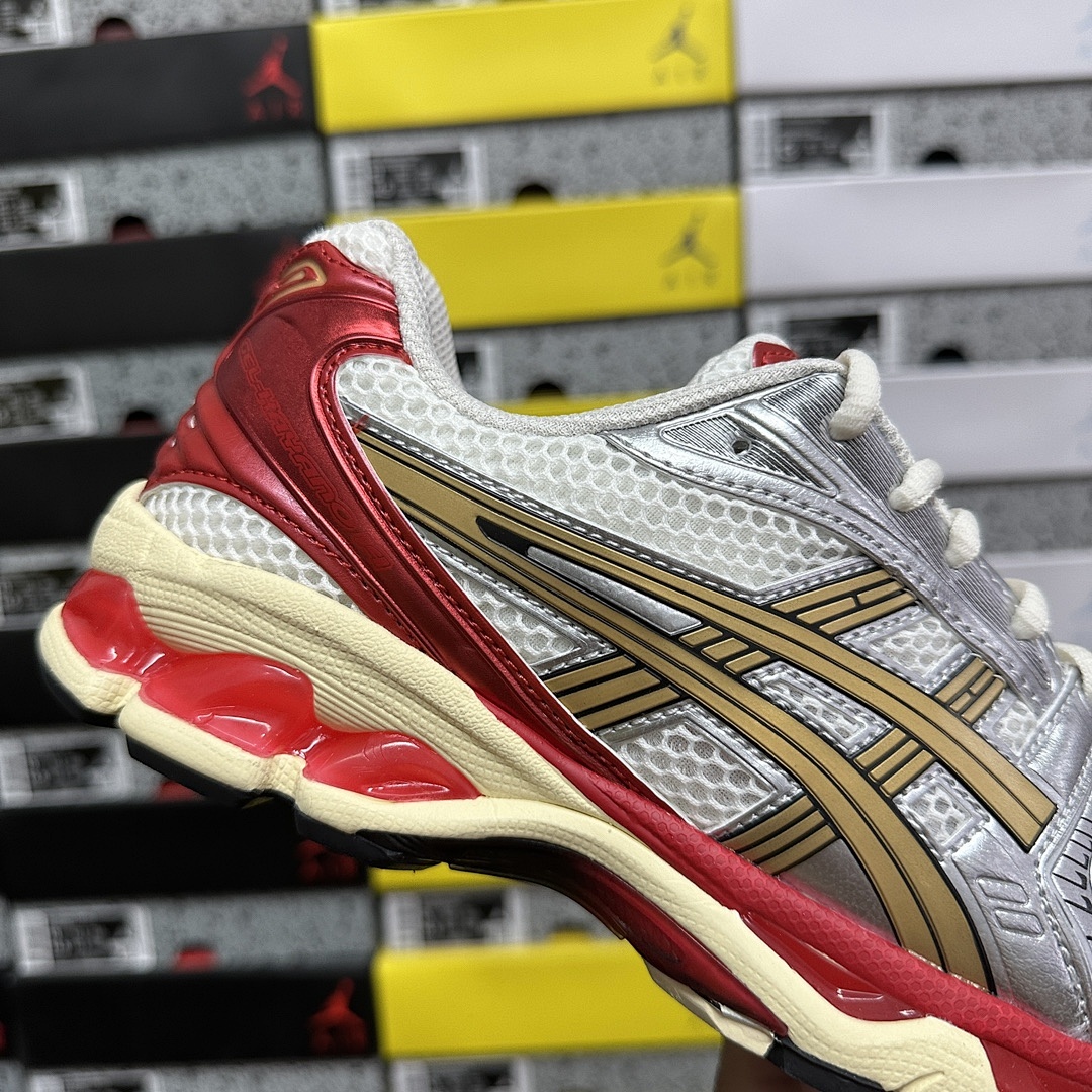ASICS Gel-Kayano 14 Sneaker Politics Just Say No 1203A692-100 Collab (White Silver Red) - Image 2