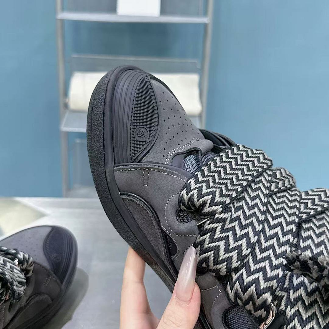 Lanvin FoShan Batch Lanvin Leather Curb Sneakers Three Generations - Image 4