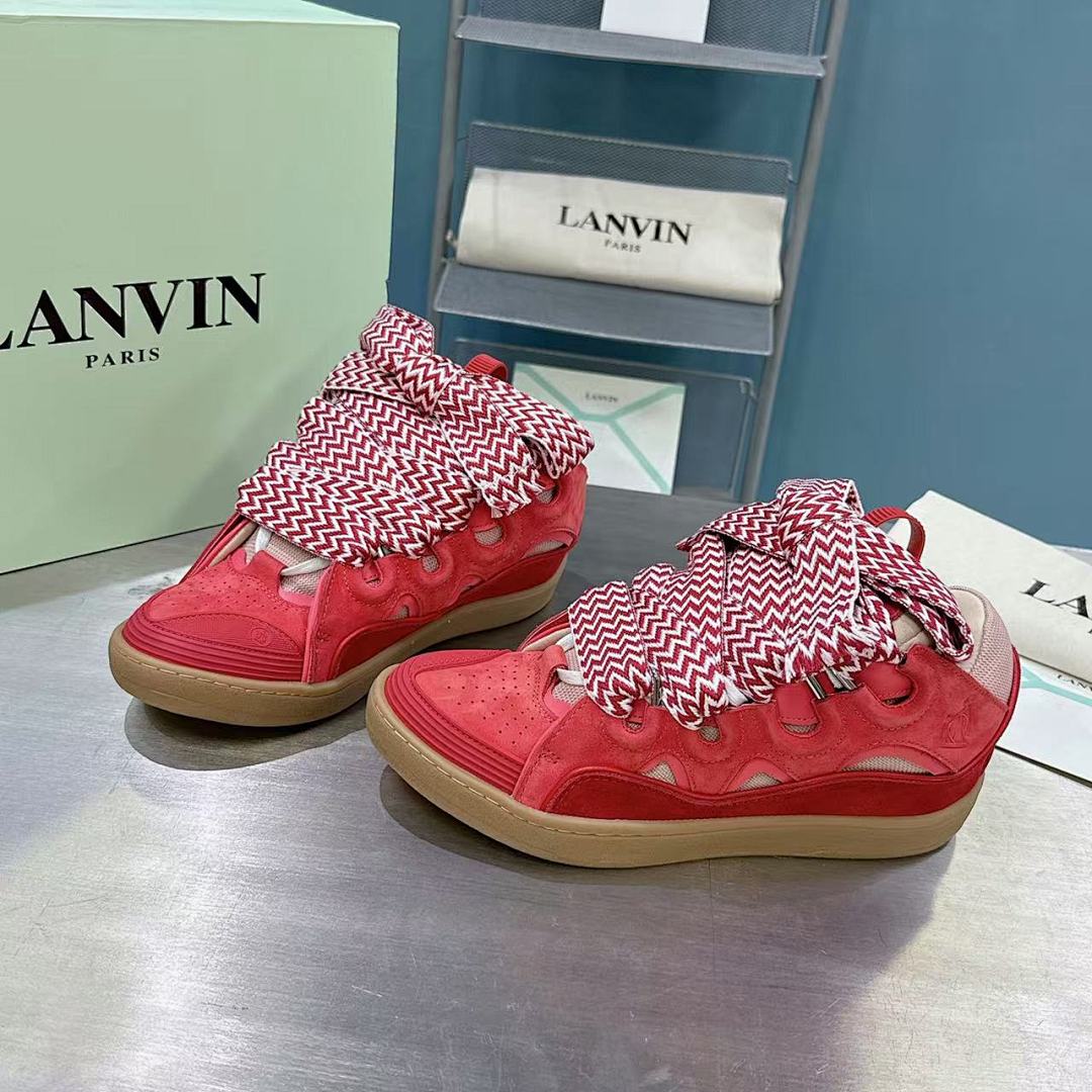 Lanvin FoShan Batch Lanvin Leather Curb Sneakers Three Generations - Image 8