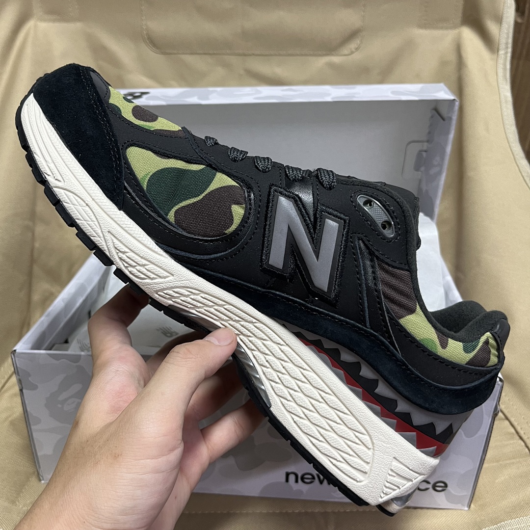 New Balance 2002R BAPE (Black) - Image 4