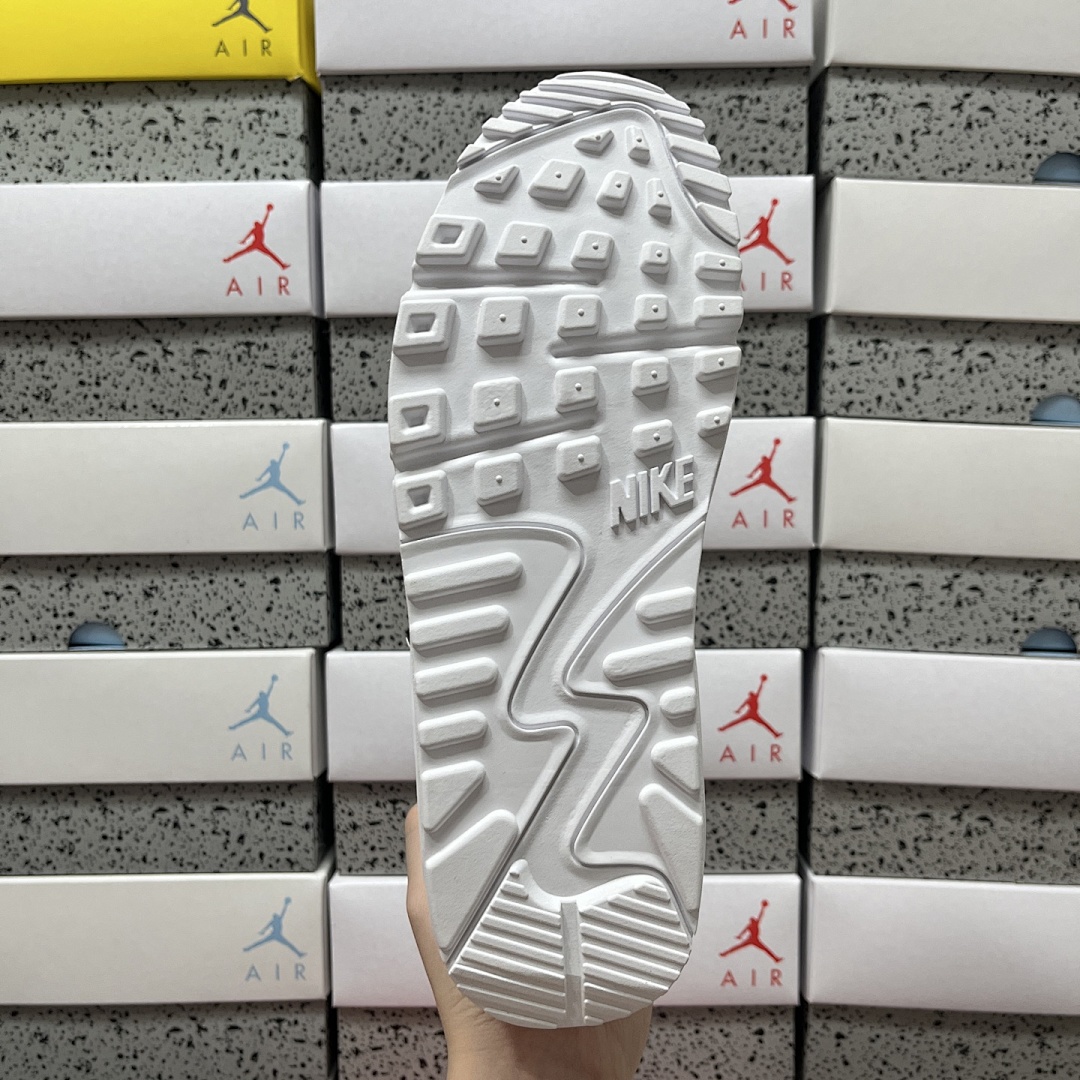 Nike Air Max 90 Leather Triple White CZ5594-100 - Image 14