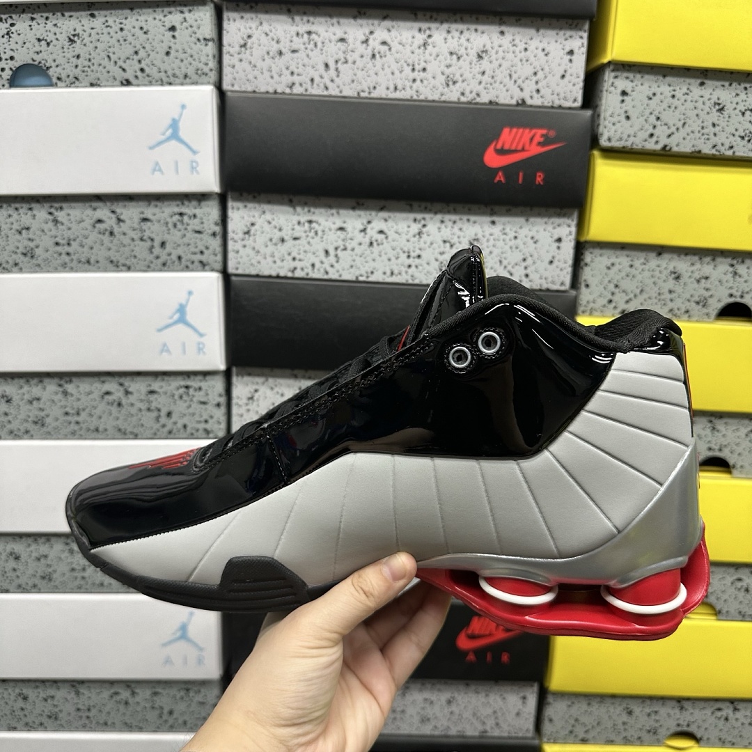 Nike Shox BB4 (Black Cement Red) - Image 6