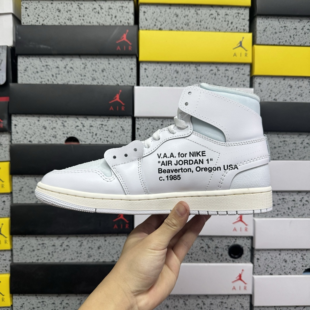 Nike Jordan 1 Retro High Virgil Abloh Archive Alaska 1Ow (White) - Image 2