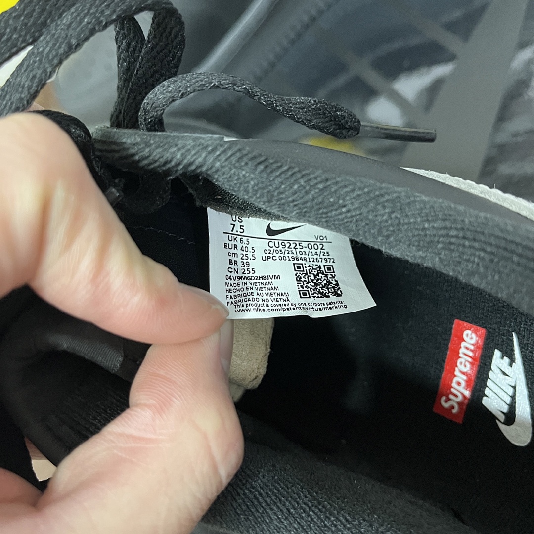 Nike Air Force 1 Low Supreme Black White Sup - Image 2