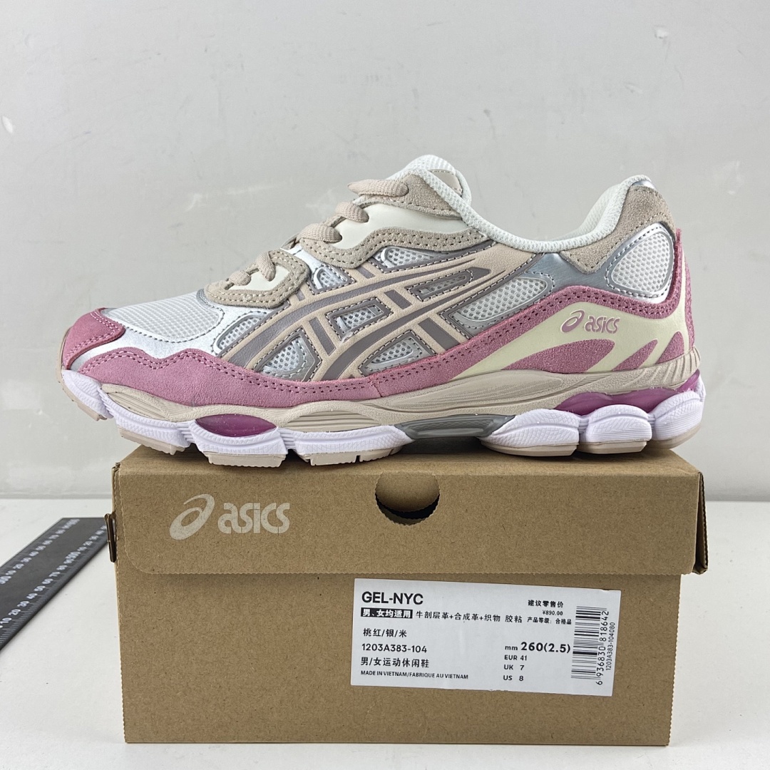 ASICS Gel-NYC Cream Mineral Beige Pink NYC Hot - Image 3