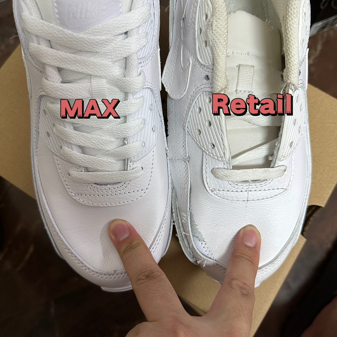 Nike Air Max 90 Leather Triple White CZ5594-100 - Image 7