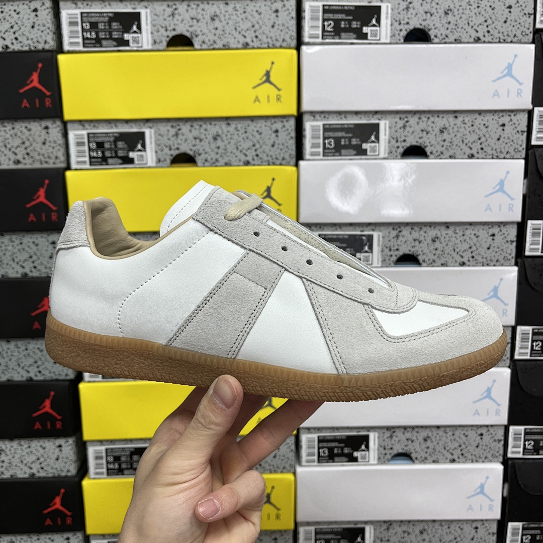 On Running Maison Margiela Replica German Army Trainer GAT LJ : White Grey 1163/1