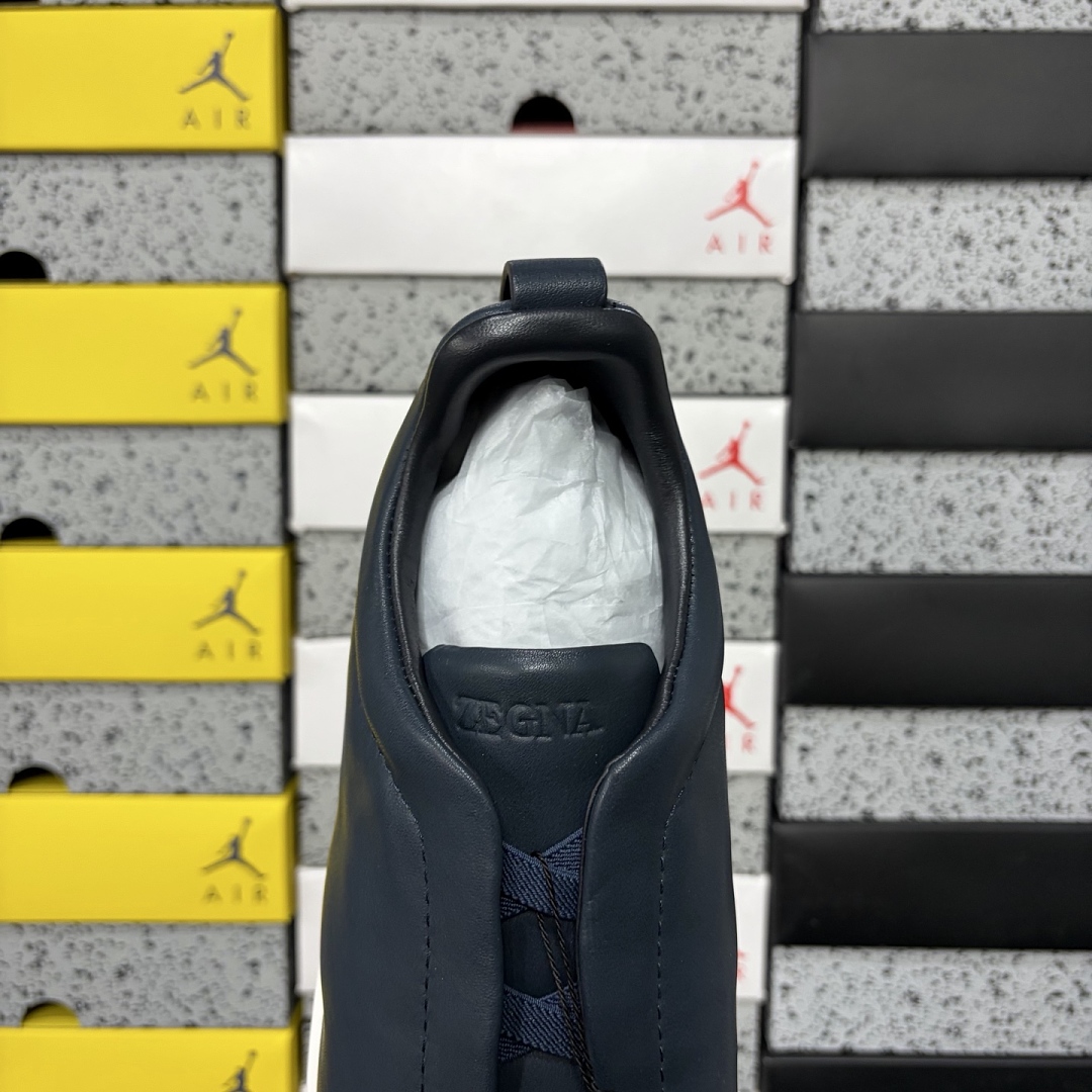 Zegna Deerskin Triple Stitch (Navy) - Image 6