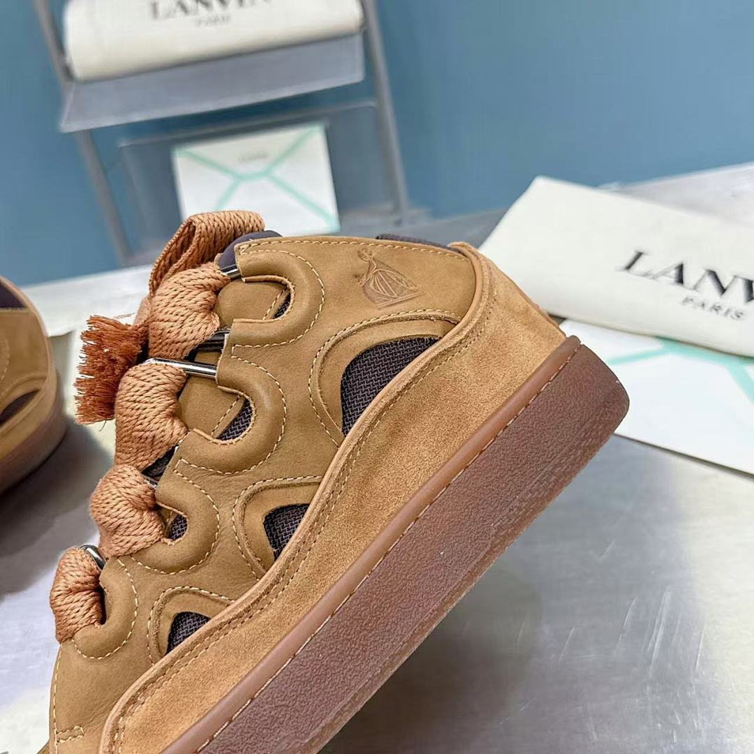 Lanvin FoShan Batch Lanvin Leather Curb Sneakers Three Generations - Image 6
