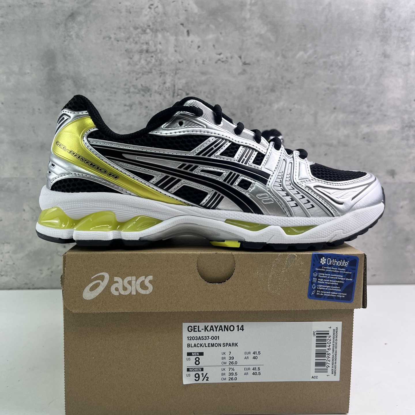 ASICS Gel-Kayano 14 Black Lemon Spark - Image 10