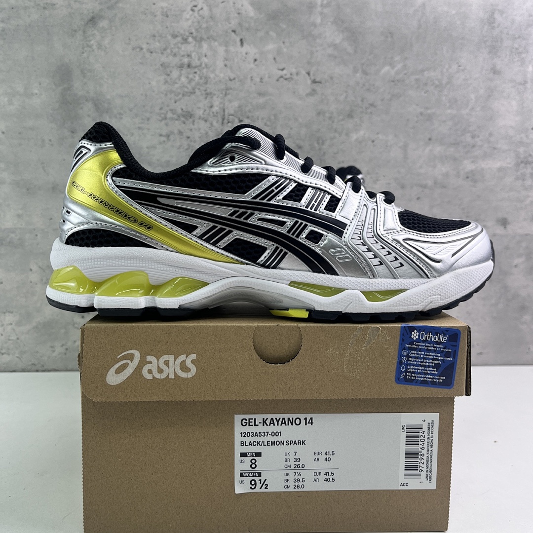 ASICS Gel-Kayano 14 Black Lemon Spark