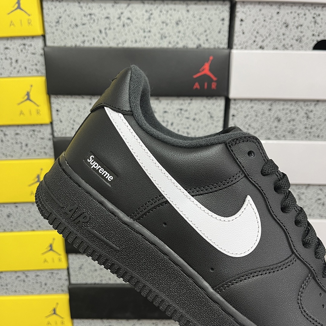 Nike Air Force 1 Low Supreme Black White Sup - Image 5